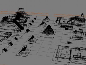 tenochtitlan 3d ancient city max 2010 3D Model
