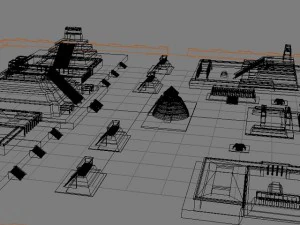 tenochtitlan 3d ancient city max 2010 3D Model