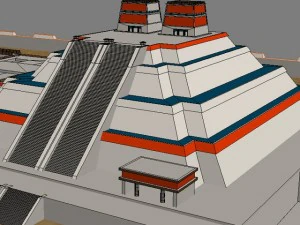 tenochtitlan 3d ancient city max 2010 3D Model