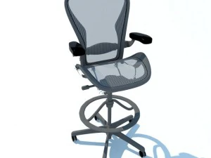 aeron work stool chair herman miller max 2011 3D Model