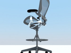 aeron work stool chair herman miller max 2011 3D Model