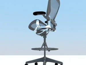 aeron work stool chair herman miller max 2011 3D Model