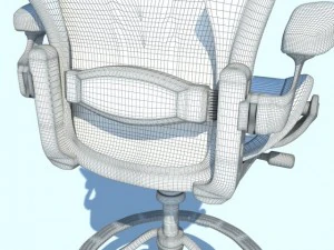 aeron work stool chair herman miller max 2011 3D Model