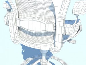 aeron work stool chair herman miller max 2011 3D Model