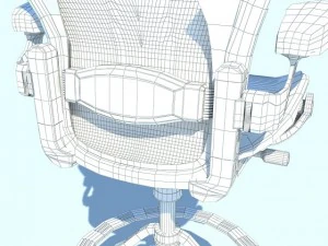aeron work stool chair herman miller max 2011 3D Model