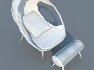 modern sofa gefeva lounge max 2011 3D Model