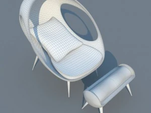 modern sofa gefeva lounge max 2011 3D Model
