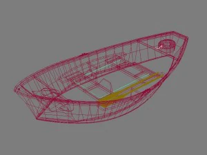 wooden boat max 2011 3D Model