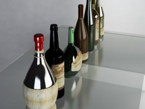 luxury wine bottles max 2011 Model 3D