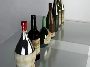 luxury wine bottles max 2011 3D Model
