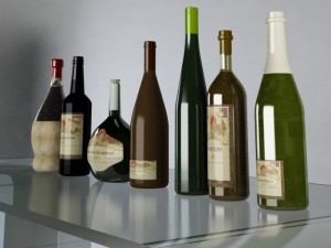 luxury wine bottles max 2011 Model 3D