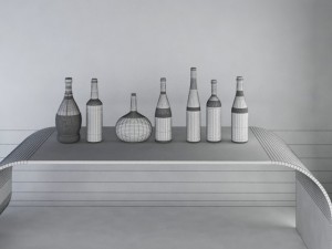 luxury wine bottles max 2011 Model 3D