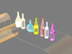 luxury wine bottles max 2011 3D Model