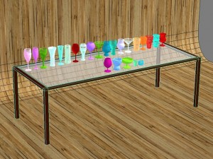 cups and glasses max 2011 Model 3D