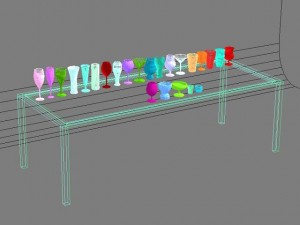 cups and glasses max 2011 Model 3D
