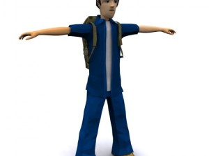 low poly character in max 2010 3D Model