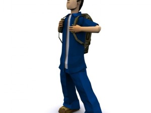 low poly character in max 2010 3D 模型