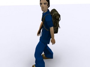 low poly character in max 2010 3D 模型