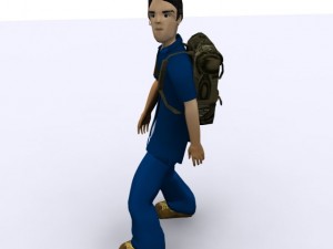 low poly character in max 2010 3D 模型