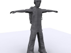 low poly character in max 2010 3D 模型