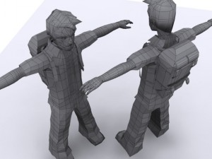 low poly character in max 2010 3D 模型