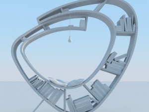 bookshelf modern max 2011 3D मॉडल