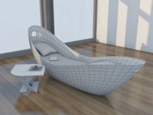 sofa chaise lounge max 2011 3D Model
