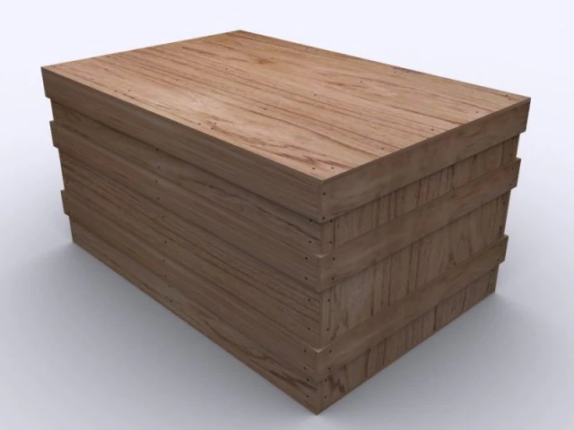 wooden case 3D Model .c4d .max .obj .3ds .fbx .stl .blend 