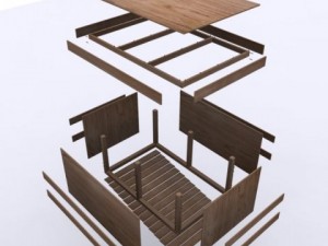 wooden case Modelo 3D