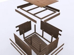 wooden case 3D Model