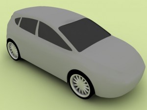 seat leon low poly Modèle 3D