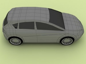 seat leon low poly Modèle 3D
