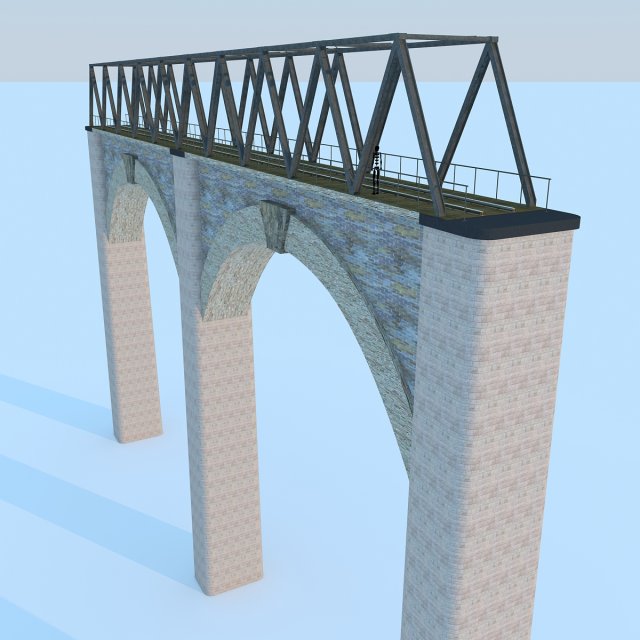 train bridge max 2011 Model 3D .c4d .max .obj .3ds .fbx .stl .blend 