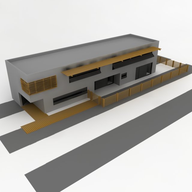 house 2 max 2008 3D Model .c4d .max .obj .3ds .fbx .stl .blend 