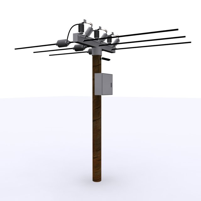 electrical post max 2010 3Dモデル .c4d .max .obj .3ds .fbx .stl .blend 