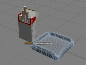 सिगरेट बॉक्स मैक्स 2011 3D मॉडल