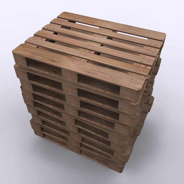 wood pallets Model 3D .c4d .max .obj .3ds .fbx .stl .blend 