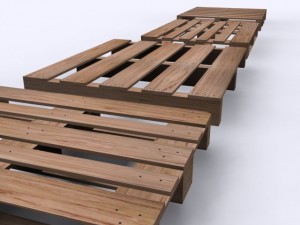 wood pallets Model 3D