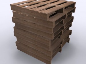 wood pallets Model 3D