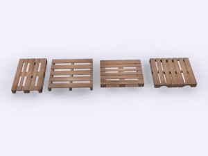 wood pallets Model 3D