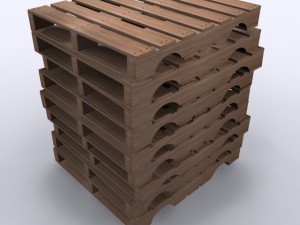 wood pallets Model 3D
