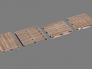 wood pallets Model 3D