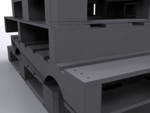 wood pallets Model 3D