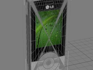 lg km500 cell phone 3D Model