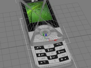 lg km500 cell phone 3D Model