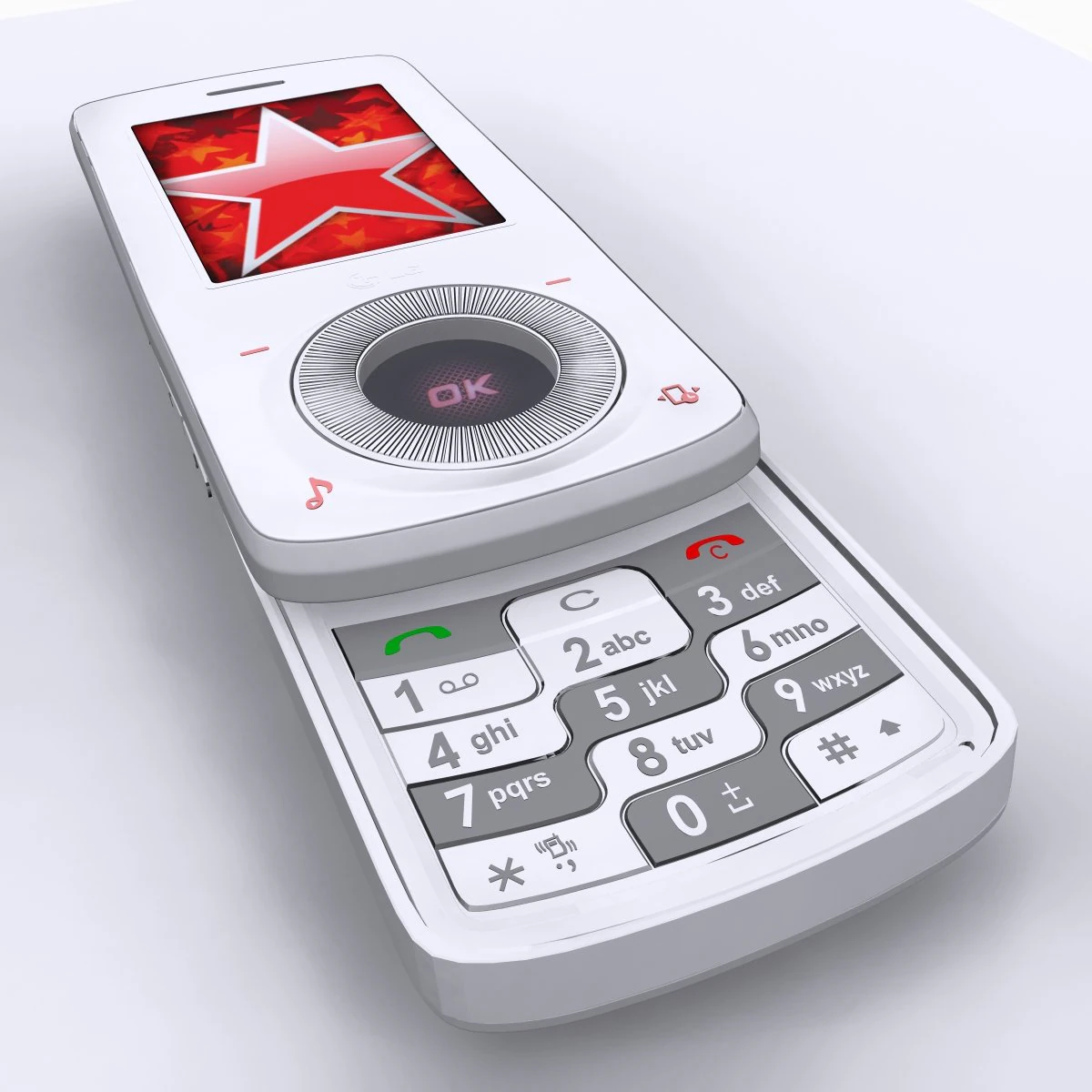 lg km710 cell phone 3D Model .c4d .max .obj .3ds .fbx .stl .blend