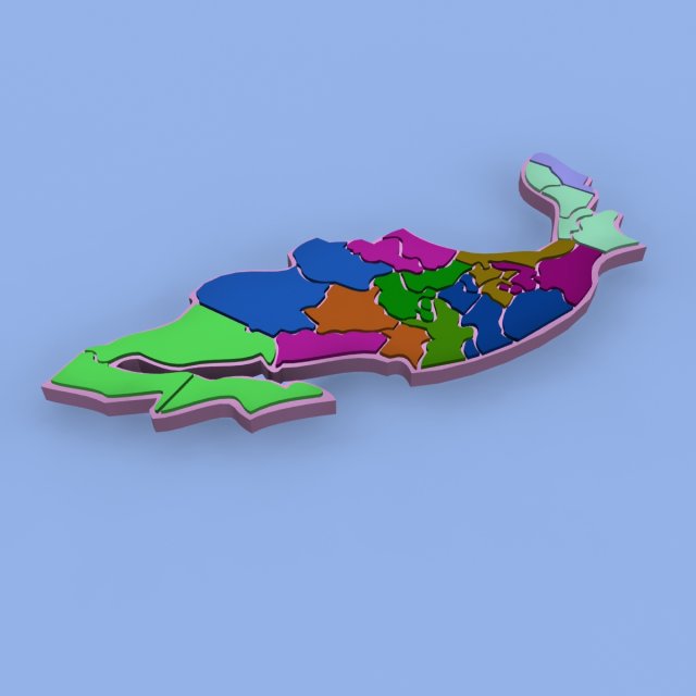 map of mexico max 2010 3D Model .c4d .max .obj .3ds .fbx .stl .blend 