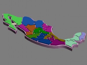 map of mexico max 2010 3D Model