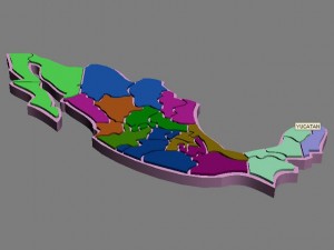 map of mexico max 2010 3D Model