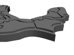 map of mexico max 2010 3D Model